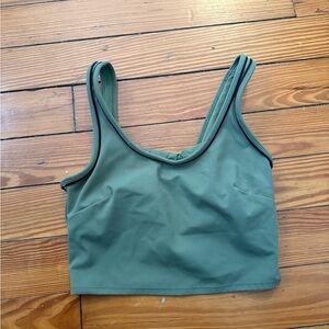 Green Women's sports bra tank